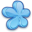 Blue Flower - simple - No Background PNG
