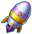 Purple Rocket - yellow - High Resolution PNG