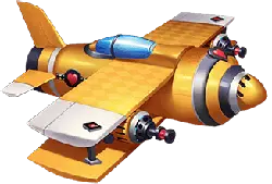 Yellow Plane - Lossless PNG