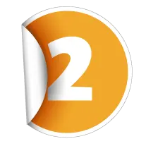 Number 2 - logo - orange - PNG Images