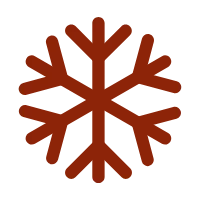 Snowflake - red - hexagon - No Background PNG