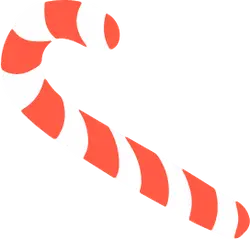 Candy Cane - white - holiday - No Background PNG