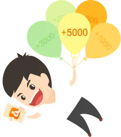 Boy with Balloons - reward - High Resolution PNG