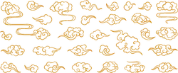 Cloud Patterns - line art - clouds - Lossless PNG