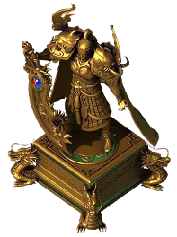 Golden Warrior Statue - gemstone - Transparent Layer PNG