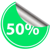 50% Discount Sticker - offer - PNG Images