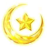 Golden Crescent and Star - decoration - No Background PNG