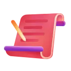 Scroll and Pen - study - Free Download PNG