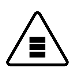 Warning Sign - white - Transparent Layer PNG