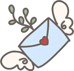 Winged Envelope - flying - Transparent Background PNG
