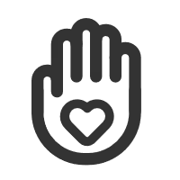 Heart Hand Pattern - design - Transparent Background PNG