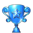 Blue Trophy - decorative - High Resolution PNG