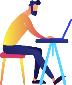 Person Sitting on a Stool - Free Download PNG