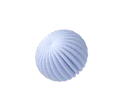 Spiral Sphere - geometric shape - PNG