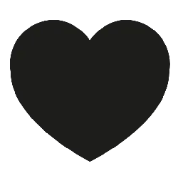 Black Heart Shape Pattern - simple - PNG