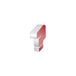 Number 1 - red - gradient - PNG Images