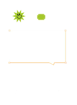 Smiling Sun - green - High Resolution PNG