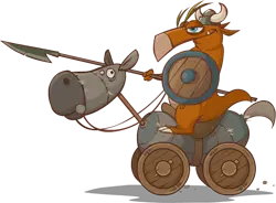 Bull Warrior - humor - High Resolution PNG