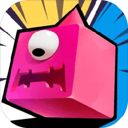 Pink One-Eyed Monster - game character - High Resolution PNG