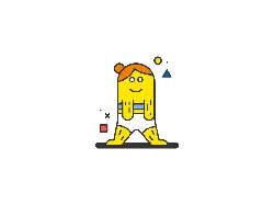 Yellow Character - simple - Free PNG