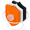 Orange Shield - orange - High Resolution PNG