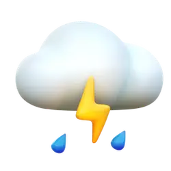 Thunderstorm Cloud - lightning - rain - No Background PNG