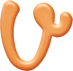 Orange Letter U - letter - Transparent Layer PNG