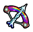 Rainbow Bow and Arrow - magic - PNG