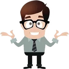 Cartoon Character with Glasses - business - Free PNG