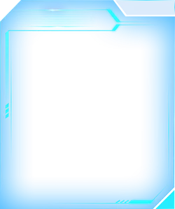 Blue Tech Frame - neon light - High Resolution PNG