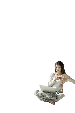 Girl on a laptop - leisure - No Watermark PNG