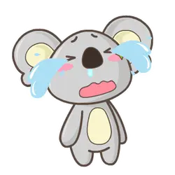 Crying Koala - emoji - High Resolution PNG