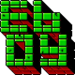 Pixel Art Numbers - green - Transparent Layer PNG