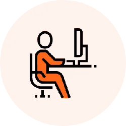 Orange Person Sitting Icon - sitting - PNG