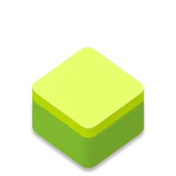 Green Cube - minimalistic - High Resolution PNG