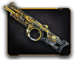 Futuristic Golden Weapon - future - Transparent Background PNG
