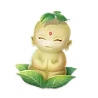 Laughing Child - leaves - High Resolution PNG