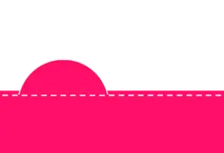 Pink Semi-circle - simple style - Free PNG