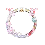 Floral Wreath - circular - pink - Lossless PNG
