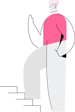 Pink Top Cartoon Character - minimalistic - Lossless PNG