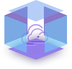 Cloud Cube - purple - No Background PNG