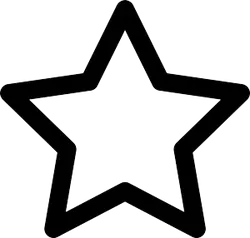 Star - outline - graphic - No Background PNG