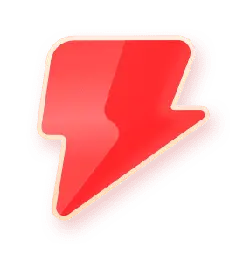 Lightning Bolt Icon - red - No Background PNG