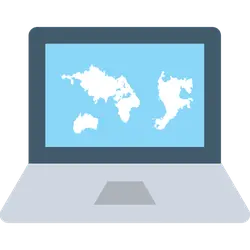 Laptop - map - No Watermark PNG