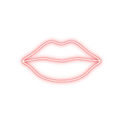 Red Lips - outline - Transparent Layer PNG