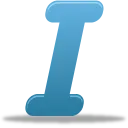 Blue Letter I - logo - Transparent Background PNG