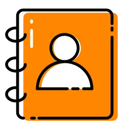 Orange Notebook - office - PNG