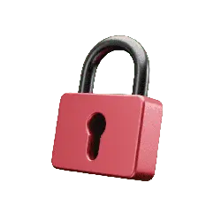 Red Padlock - protection - Transparent Background PNG