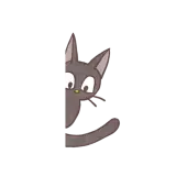 Gray Cat - gray - cute - Lossless PNG
