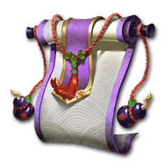 Scroll - gold - purple - PNG Images